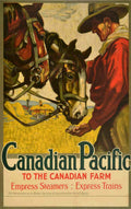 Cowboy Farm Train Vintage Retro Advert Poster A4 Photo Print