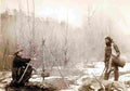 Cowboy Hunting Deer Military A4 Photo Print