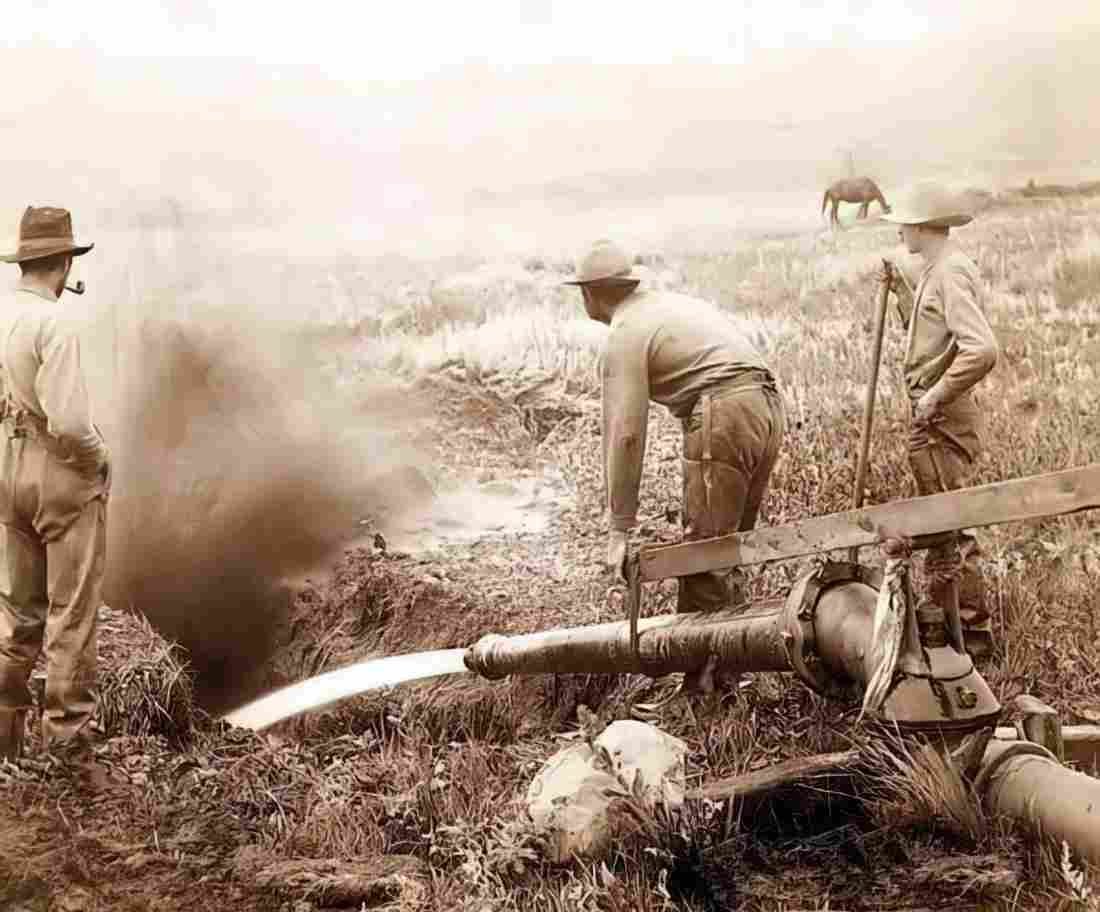 Cowboy Hydraulic Mining Military A4 Photo Print