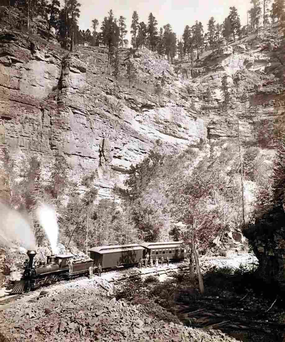 Cowboy Locomotive Steaming Military A4 Photo Print