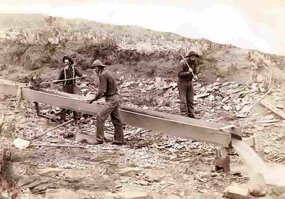 Cowboy Placer Mining Military A4 Photo Print
