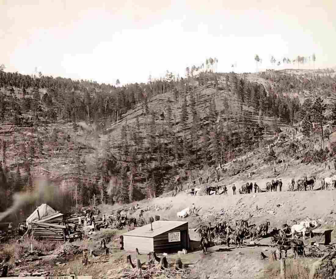 Cowboy Railroad Camp Military A4 Photo Print