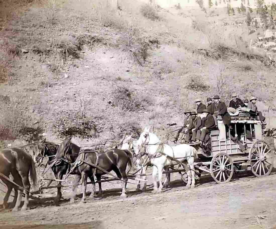 Cowboy Stagecoach Travel Military A4 Photo Print