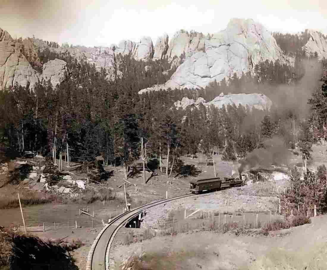 Cowboy Steaming Mountain Military A4 Photo Print