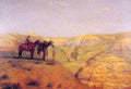 Cowboys In The Bad Lands A4 Photo Print