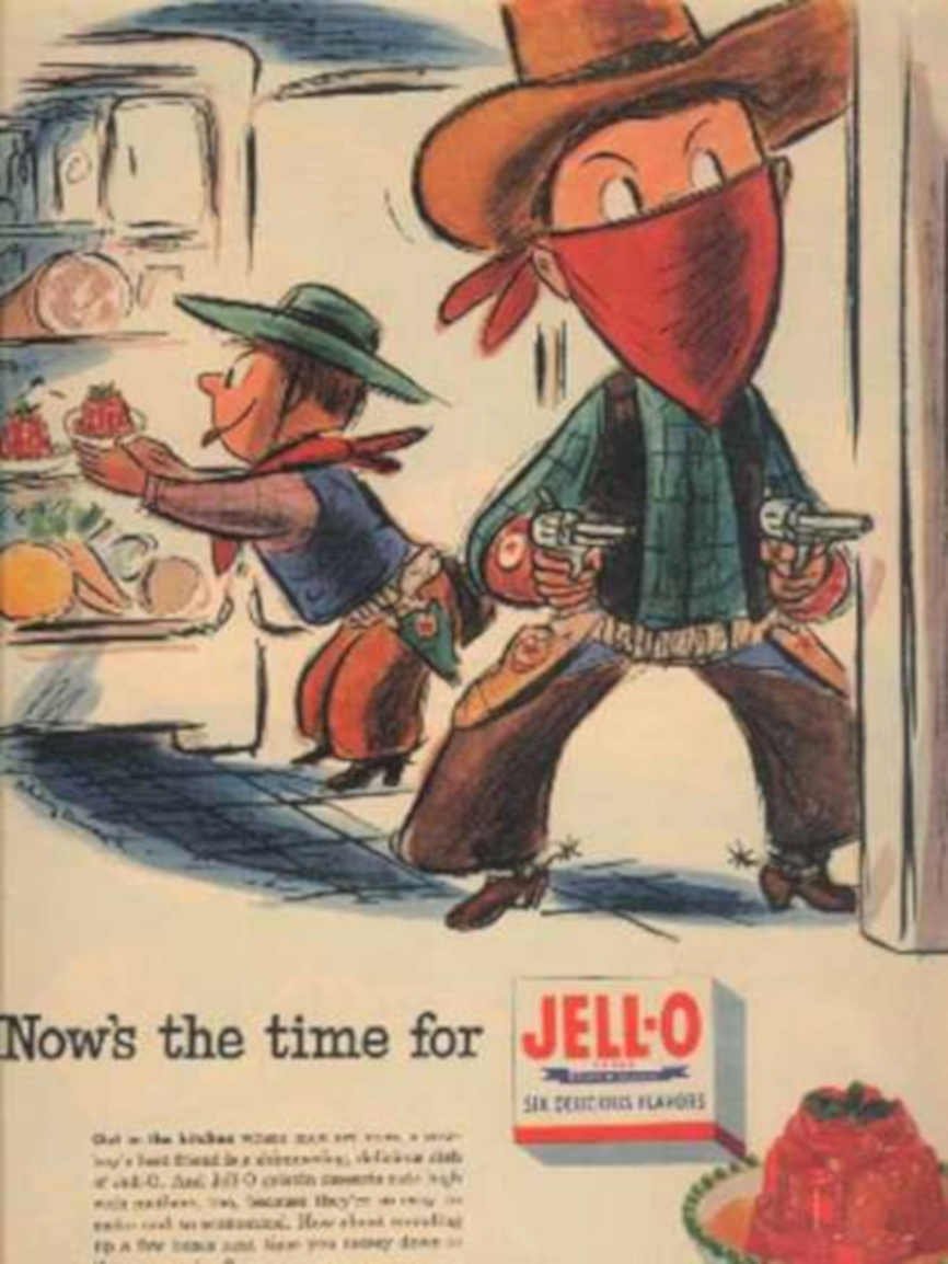 Cowboys Jello Fruit Vintage Retro Advert Ads A4 Photo Print