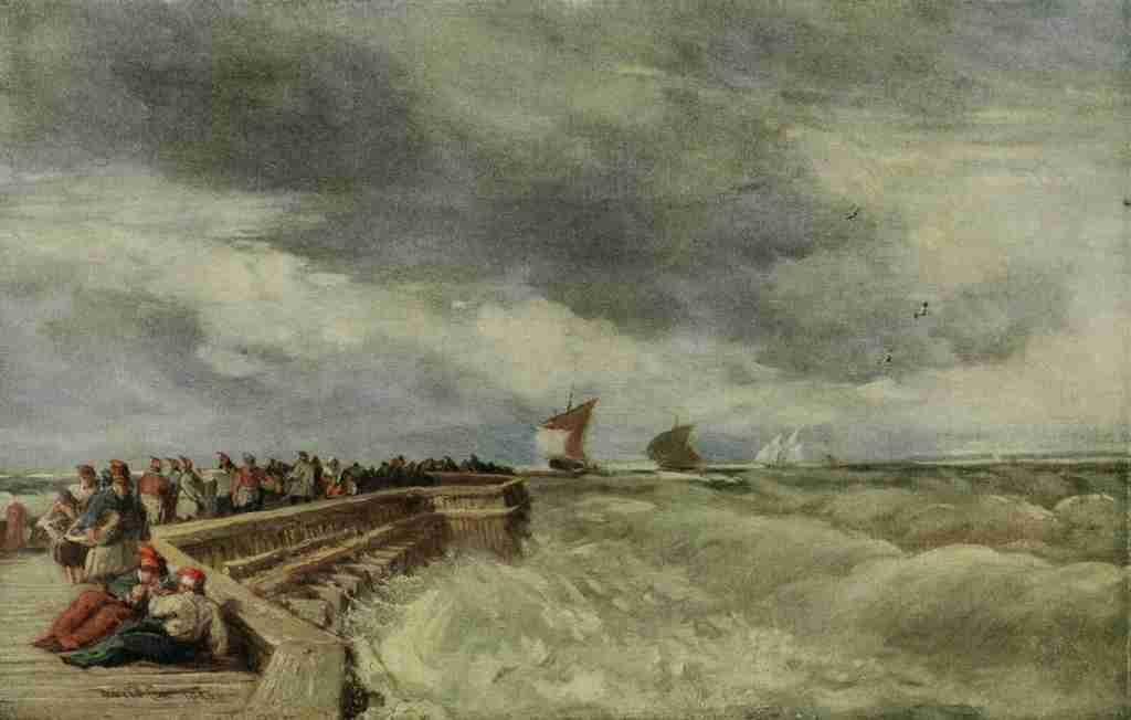 Cox David 1783 1859 British Marine Painting 1919 Calais Pier A4 Photo Print