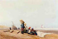 Cox David Fisherfolk On The Shore A4 Photo Print