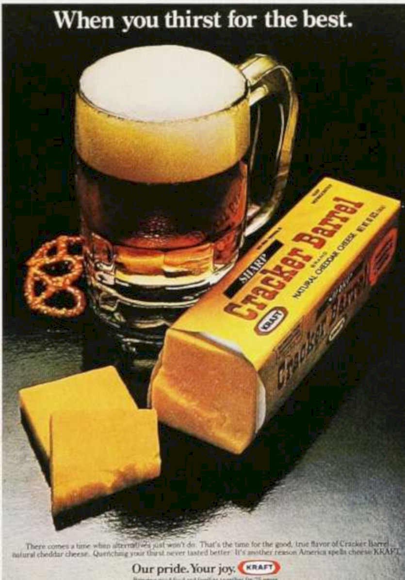 Cracker Barrel Cheddar Vintage Retro Advert Ads A4 Photo Print