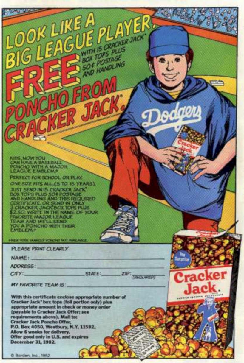 Cracker Jack Dodgers Vintage Retro Advert Ads A4 Photo Print