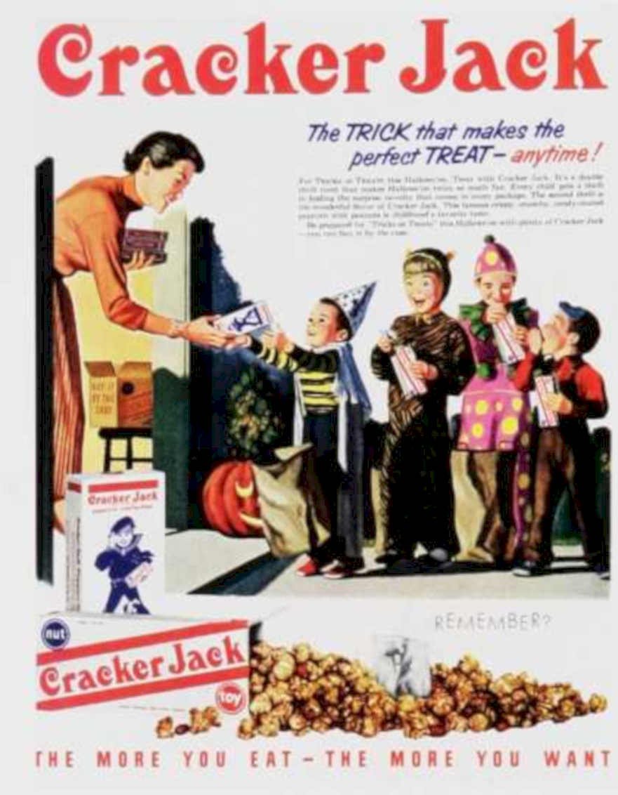 Cracker Jack Halloween 1 Vintage Retro Advert Ads A4 Photo Print