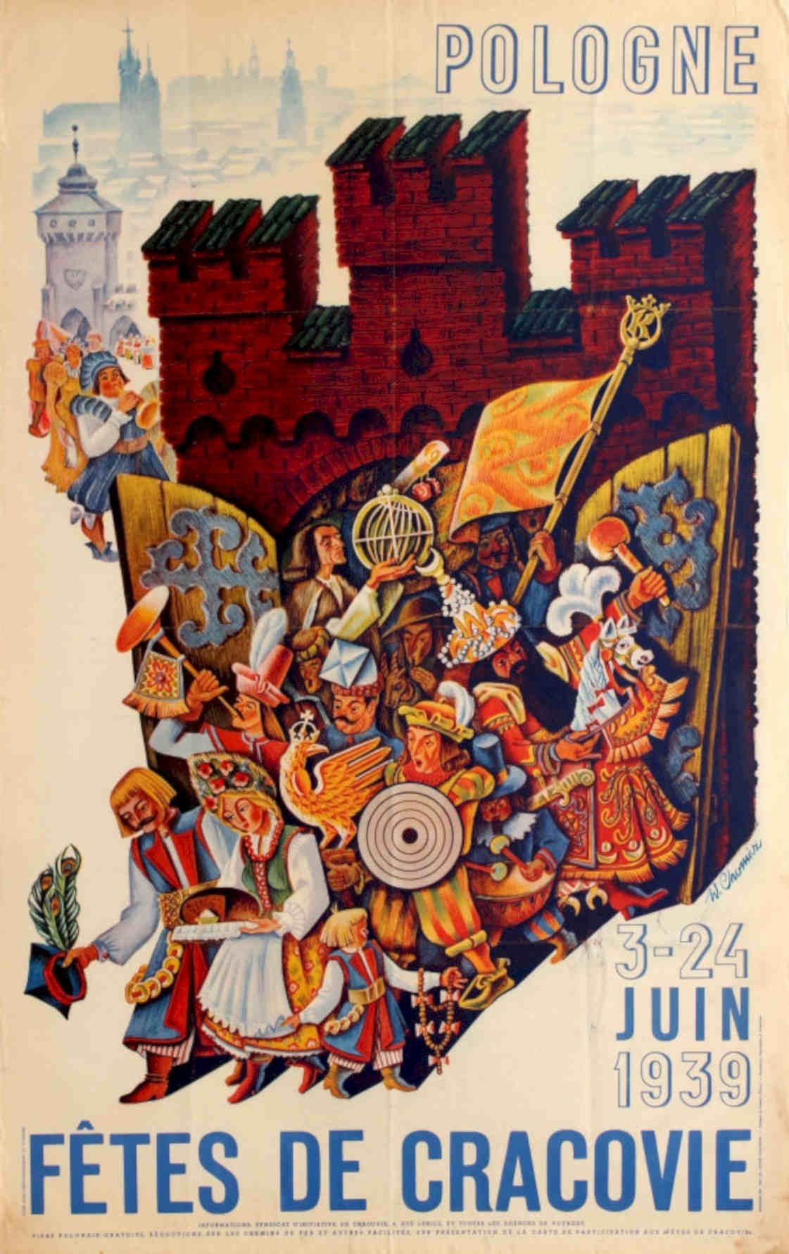 Cracow Festivals 1939 Vintage Retro Advert Poster A4 Photo Print