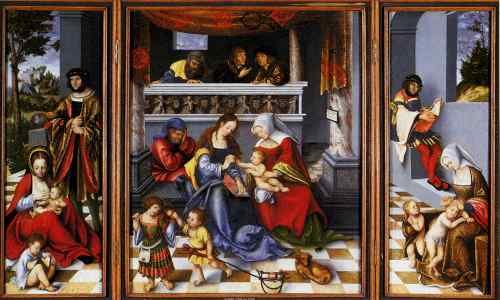 Cranach Lucas Altar Of The Holy Family  A4 Photo Print