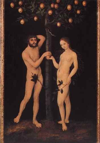 Cranach Lucas The Elder Adam And Eve 1  A4 Photo Print