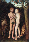 Cranach Lucas The Elder Adam And Eve 1533  A4 Photo Print