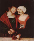 Cranach Lucas The Elder Amorous Old Woman And Young Man  A4 Photo Print