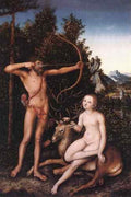 Cranach Lucas The Elder Apollo And Diana  A4 Photo Print
