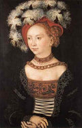 Cranach Lucas The Elder Portrait Of A Young Woman  A4 Photo Print
