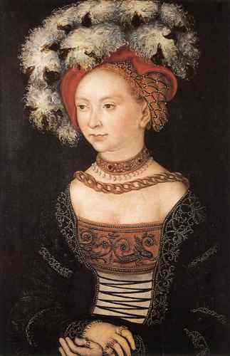 Cranach Lucas The Elder Portrait Of A Young Woman  A4 Photo Print