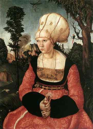 Cranach Lucas The Elder Portrait Of Anna Cuspinian  A4 Photo Print