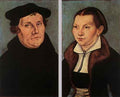 Cranach Lucas The Elder Portraits Of Martin Luther And Catherine Bore  A4 Photo Print