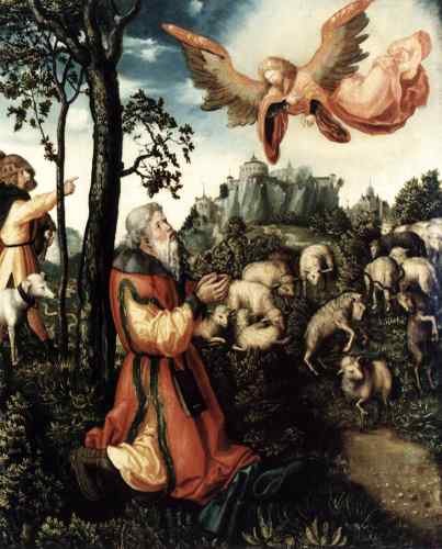 Cranach Lucas The Elder The Annunciation To Joachim  A4 Photo Print