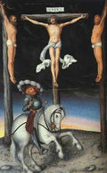 Cranach Lucas The Elder The Crucifixion With The Converted Centurion  A4 Photo Print