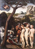 Cranach Lucas The Elder The Judgment Of Paris 1528  A4 Photo Print
