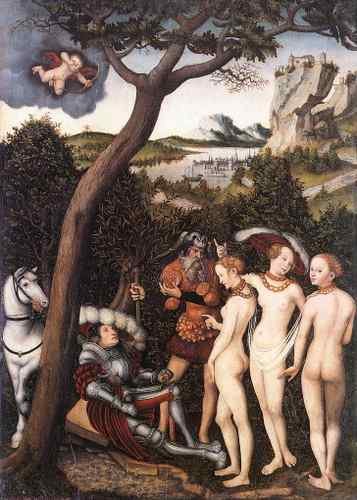 Cranach Lucas The Elder The Judgment Of Paris 1528  A4 Photo Print