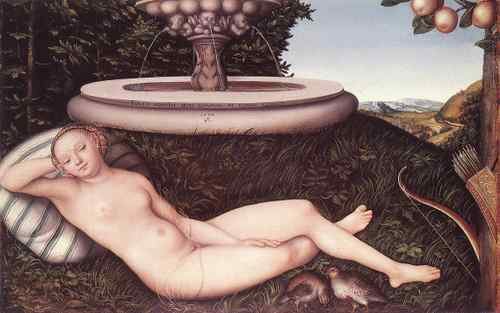Cranach Lucas The Elder The Nymph Of The Fountain  A4 Photo Print