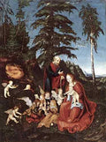 Cranach Lucas The Elder The Rest On The Flight Into Egypt  A4 Photo Print