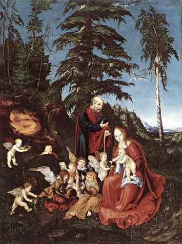 Cranach Lucas The Elder The Rest On The Flight Into Egypt  A4 Photo Print