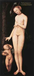 Cranach Lucas The Elder Venus And Cupid 1531  A4 Photo Print