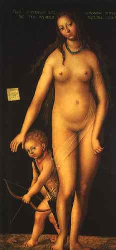 Cranach Lucas The Elder Venus And Cupid  A4 Photo Print