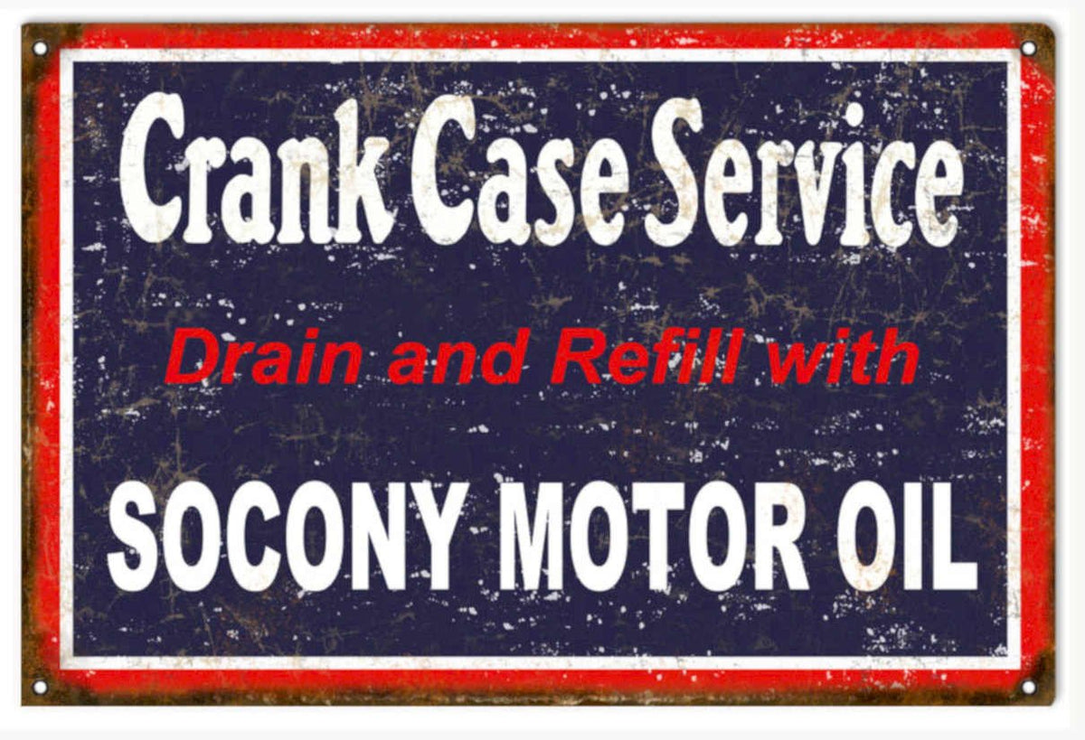 Crank Case Service Vintage Retro Advert Ads A4 Photo Print