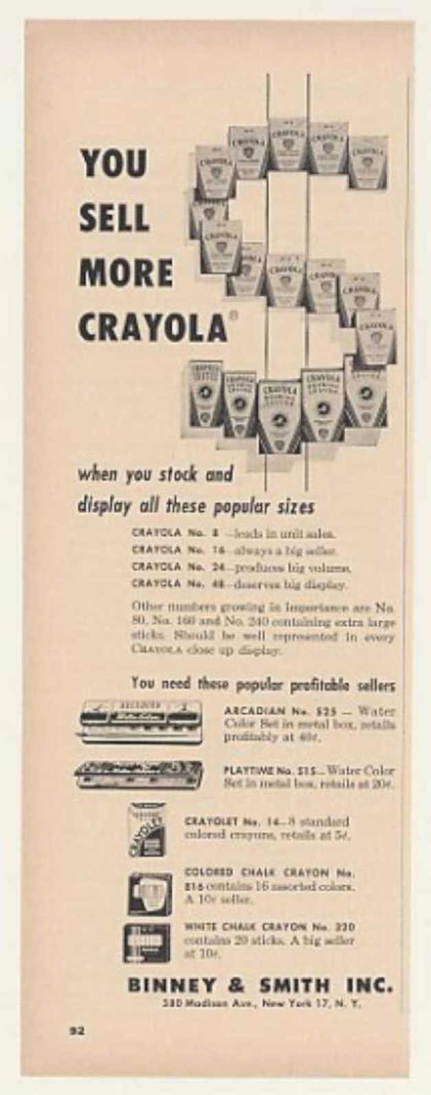 Crayola Crayon Sets Vintage Retro Advert Ads A4 Photo Print