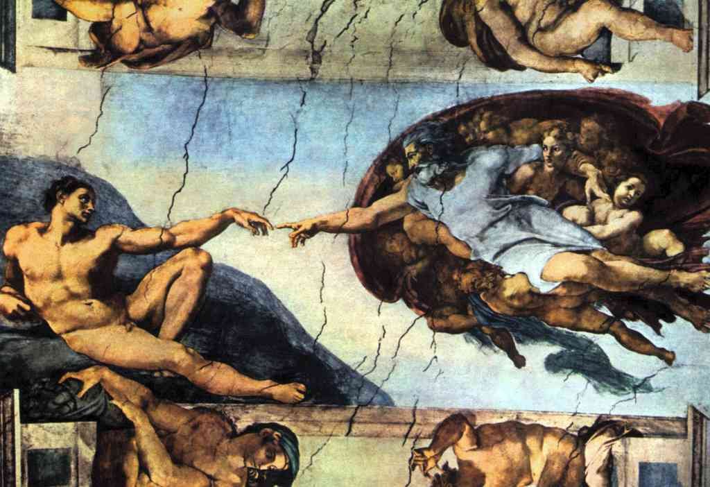 Creation Of Adam Michelangelo A4 Photo Print