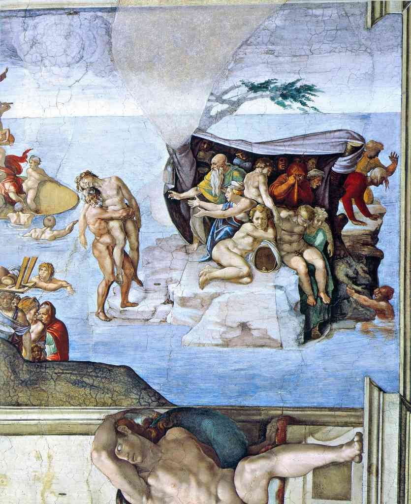 Creation Story The Deluge Michelangelo A4 Photo Print