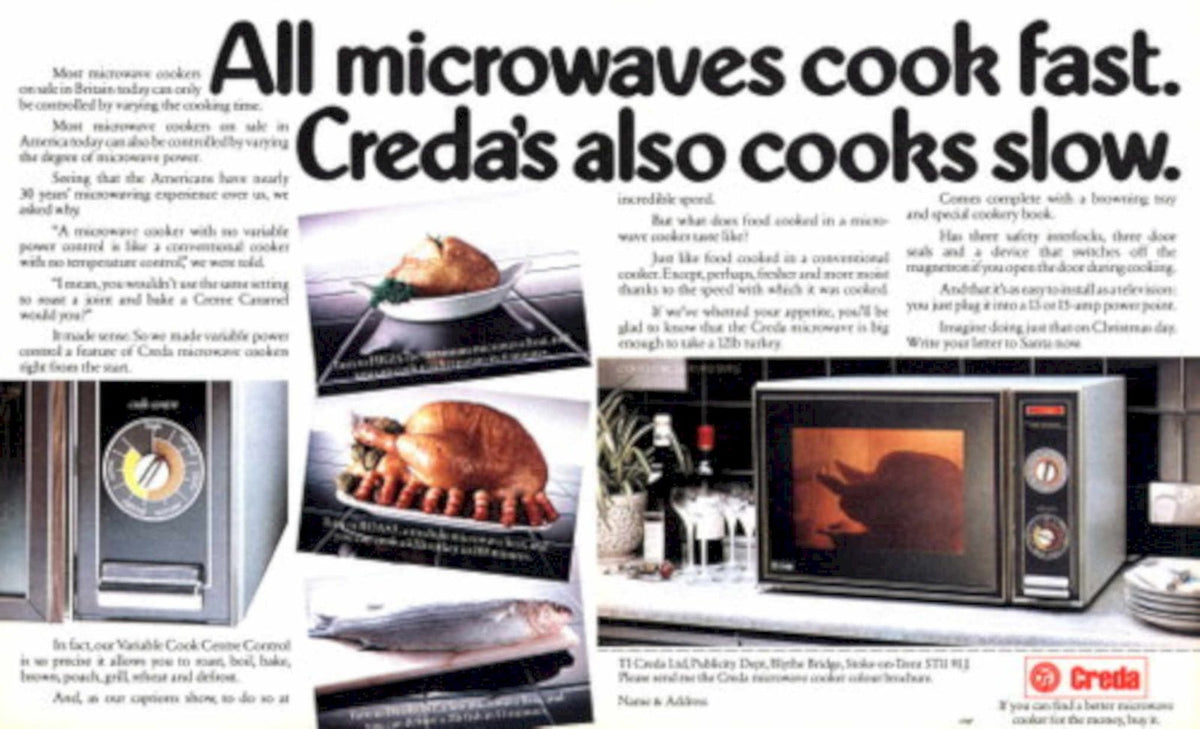 Cred Microwave Oven 1970s Vintage Retro Advert