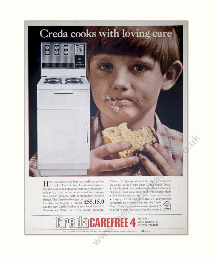 Creda Carefree Oven 1 Vintage Retro Advert Poster A4 Photo Print
