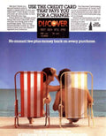 Credit Card Beach Vintage Retro Advert Poster A4 Photo Print