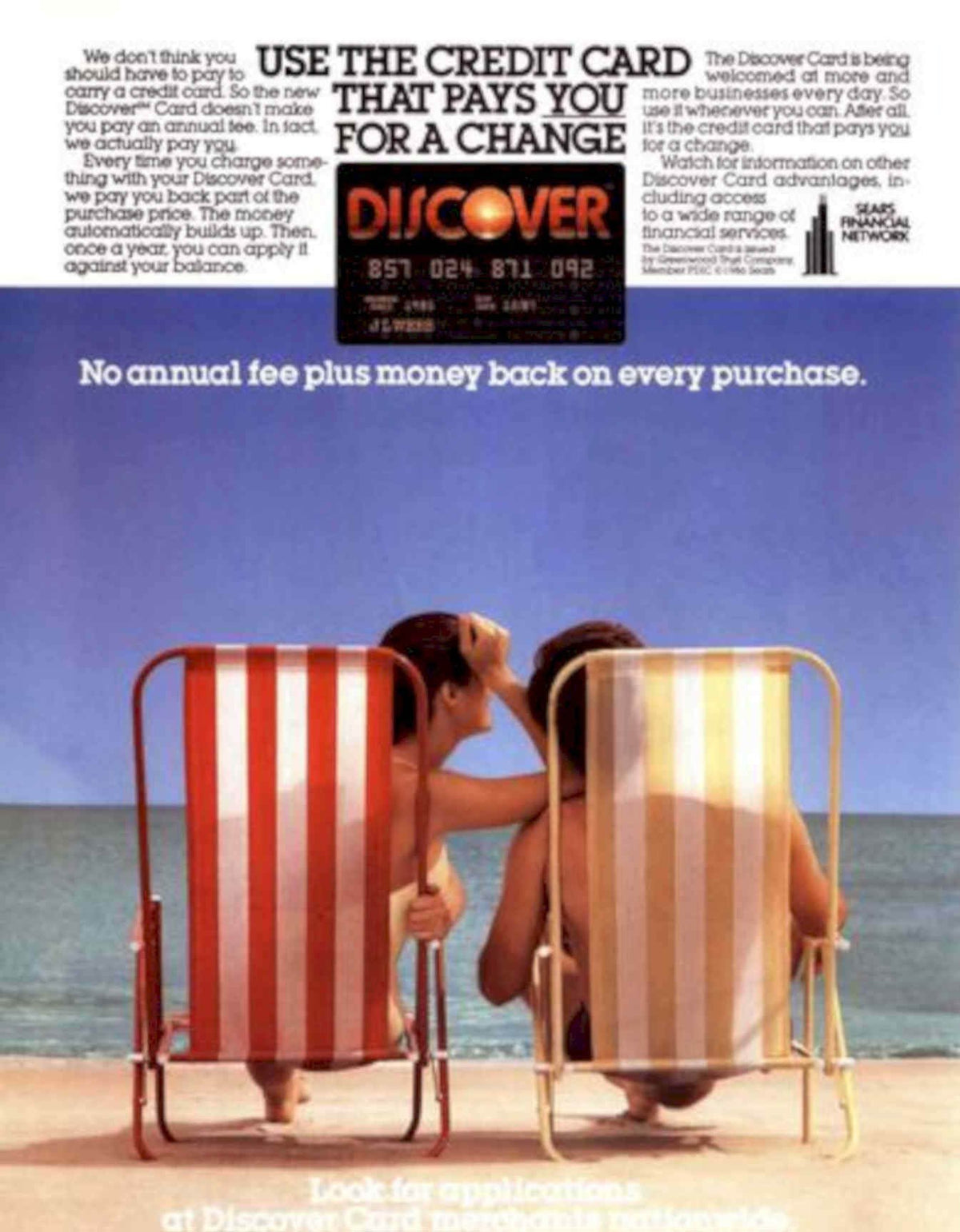 Credit Card Beach Vintage Retro Advert Poster A4 Photo Print