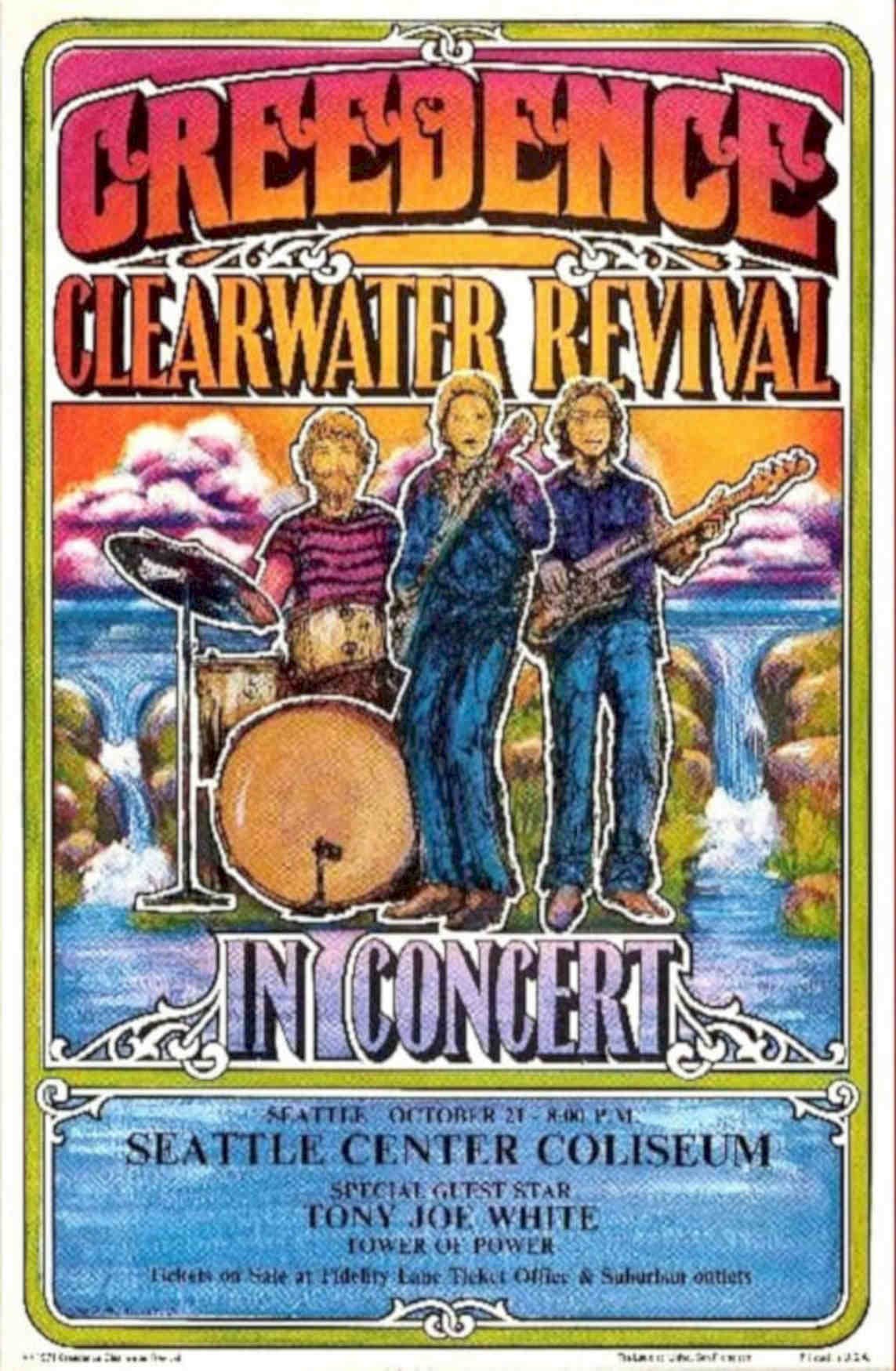 Creedence Waterfall Revival Vintage Retro Advert Poster A4 Photo Print