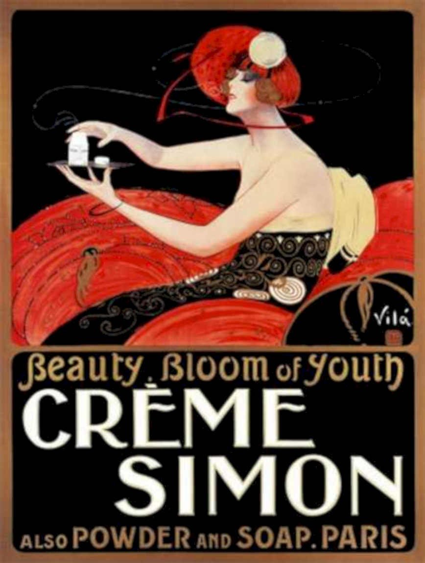 Creme Simon Beauty Vintage Retro Advert Ads A4 Photo Print