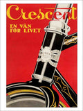 Crescent Cycles Vintage Retro Advert Poster A4 Photo Print