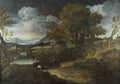 Crescenzio Onofri Landscape with Fishermen A4 Photo Print