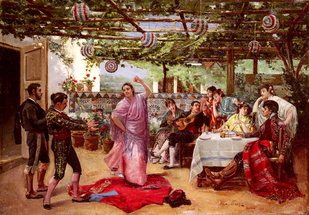 Crespo M Patio Andaluz Art A4 Photo Print