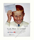 Crest Tooth Boy Vintage Retro Advert Poster A4 Photo Print