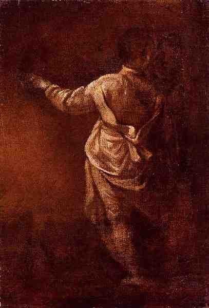 Creti Donato Study Of A Young Boy Seen From Behind A4 Photo Print