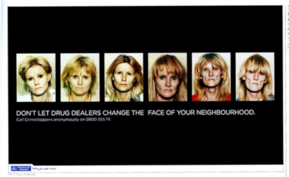 Crime Stoppers Faces Vintage Retro Advert Poster A4 Photo Print